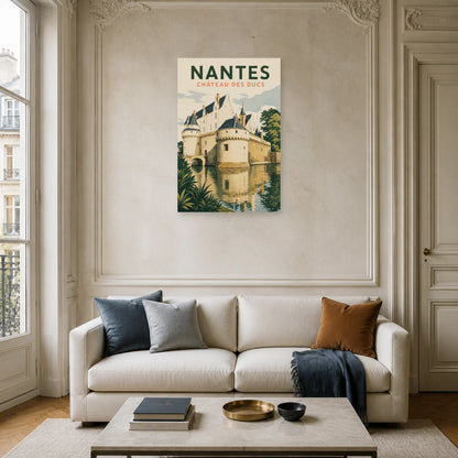 Affiche Nantes – Château des Ducs dans un salon - Art Virtuoso