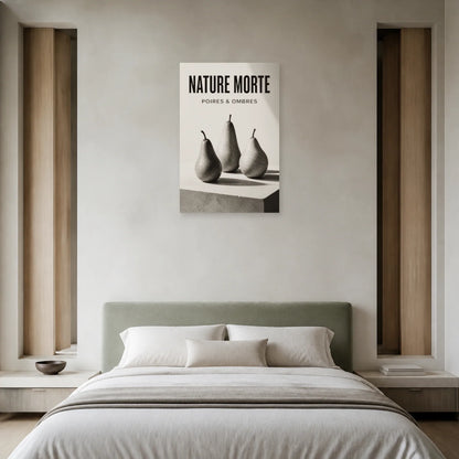 Affiche Nature Morte – Poires & Ombres dans une chambre - Art Virtuoso