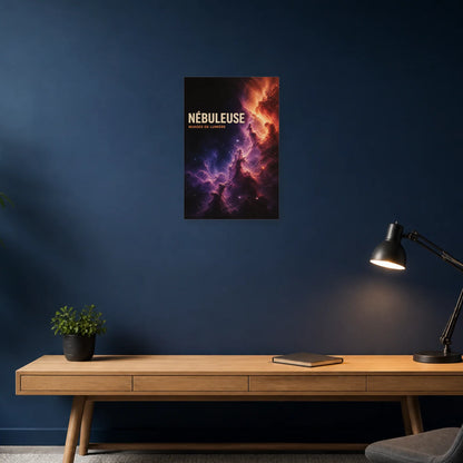 Affiche Nébuleuse – Nuages de Lumière dans un bureau - Art Virtuoso