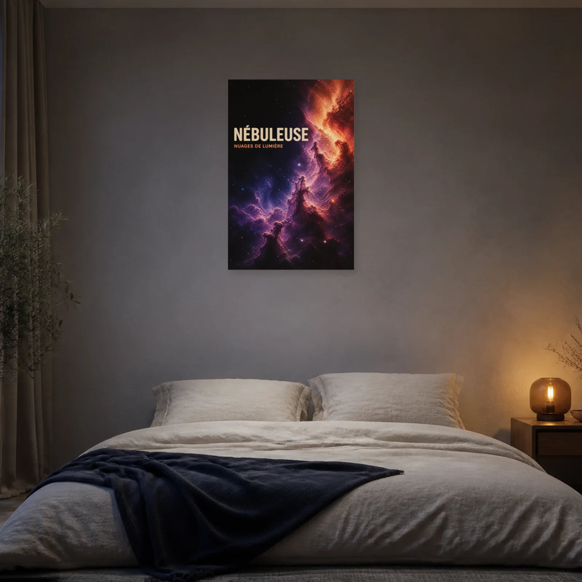 Affiche Nébuleuse – Nuages de Lumière dans une chambre - Art Virtuoso