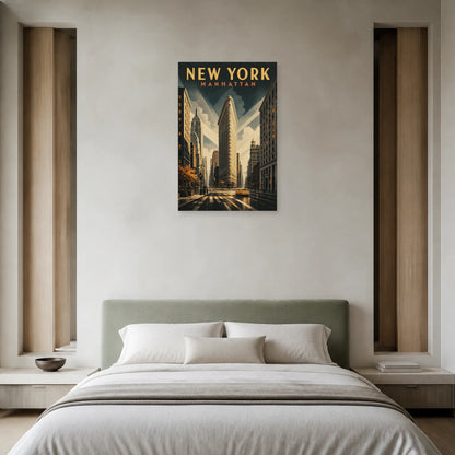 Affiche New York – Manhattan dans une chambre - Art Virtuoso