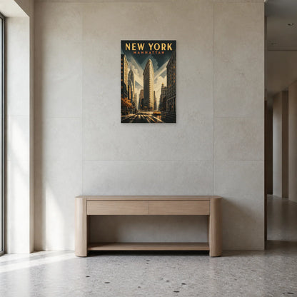 Affiche New York – Manhattan dans une entrée ou un couloir - Art Virtuoso