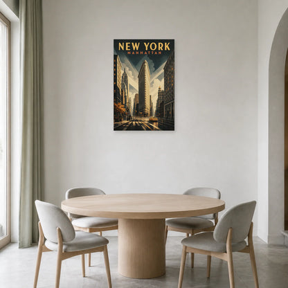 Affiche New York – Manhattan dans une salle à manger - Art Virtuoso