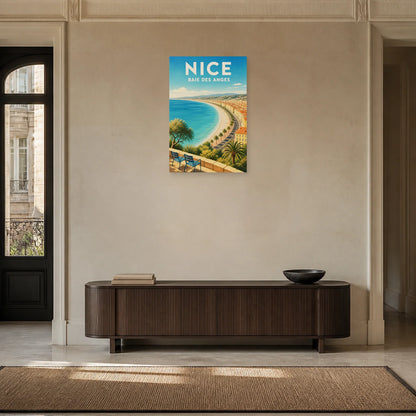 Affiche Nice – Baie des Anges dans une entrée ou un couloir - Art Virtuoso