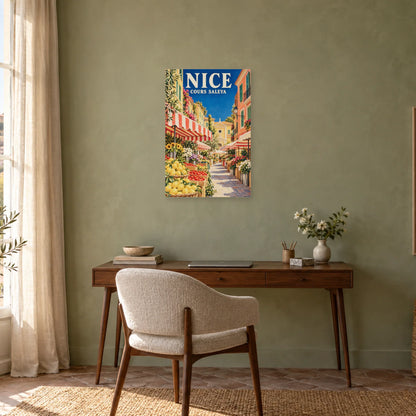 Affiche Nice - Le marché du Cours Saleya dans un bureau - Art Virtuoso