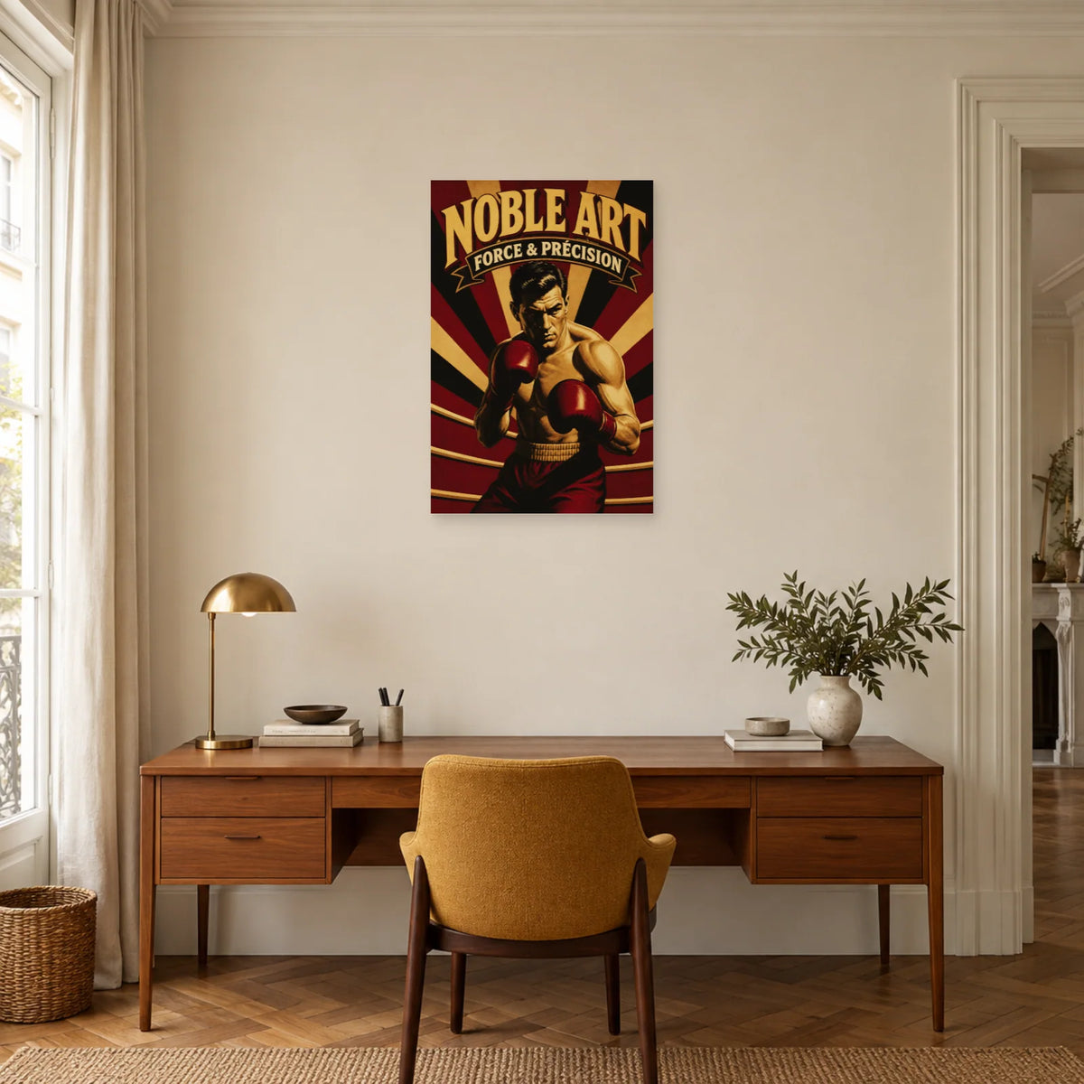 Affiche Noble Art – Force & Précision dans un bureau - Art Virtuoso