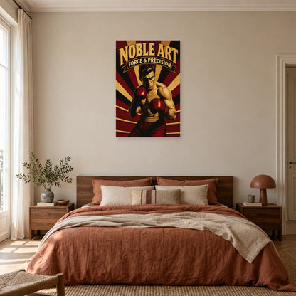 Affiche Noble Art – Force & Précision dans une chambre - Art Virtuoso