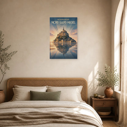 Affiche Normandie – Mont-Saint-Michel dans une chambre - Art Virtuoso