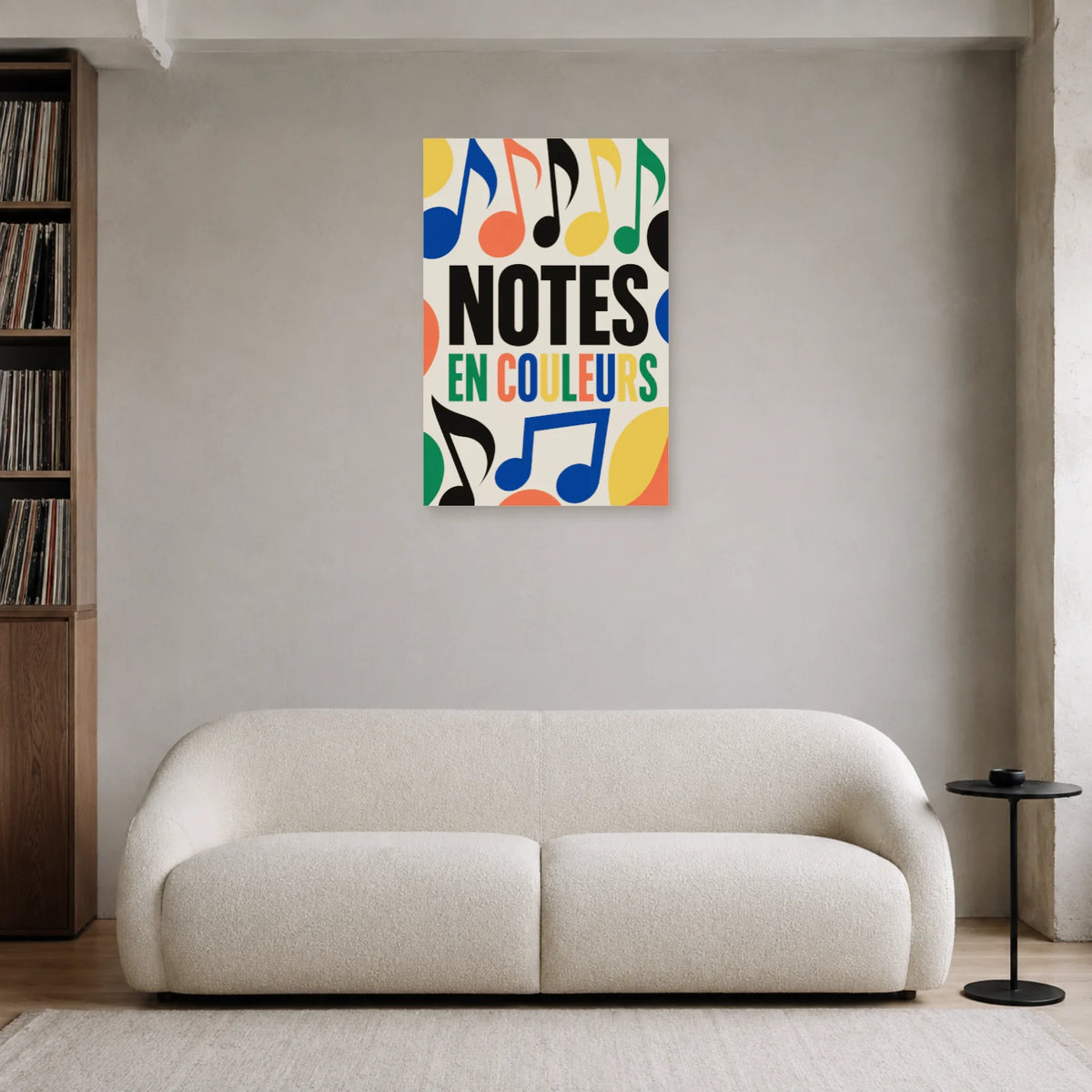 Affiche Notes de musique - En couleurs dans un salon - Art Virtuoso