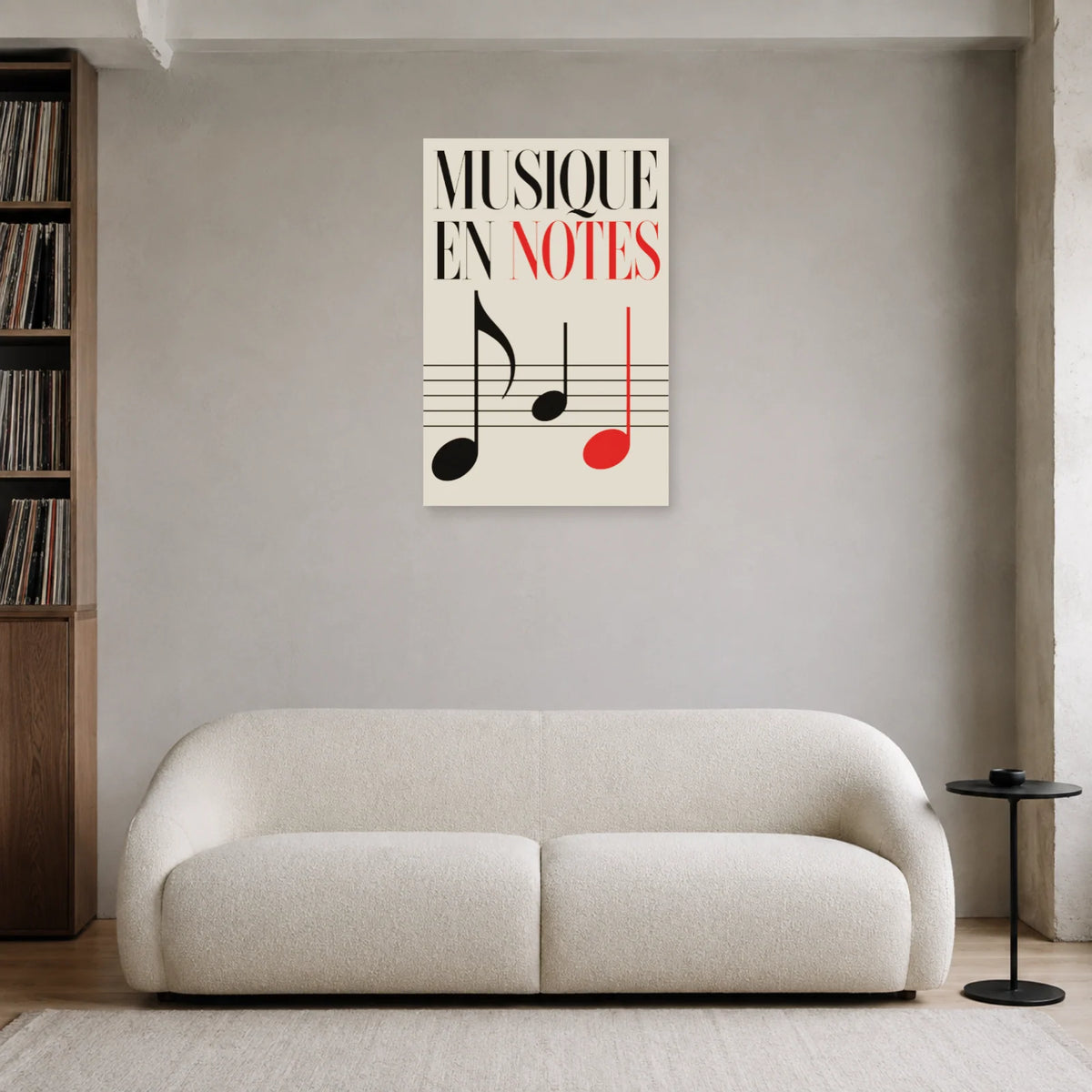 Affiche Musique - En notes dans un salon - Art Virtuoso