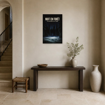 Affiche Nuit en forêt – Clairière de lune dans une entrée ou un couloir - Art Virtuoso