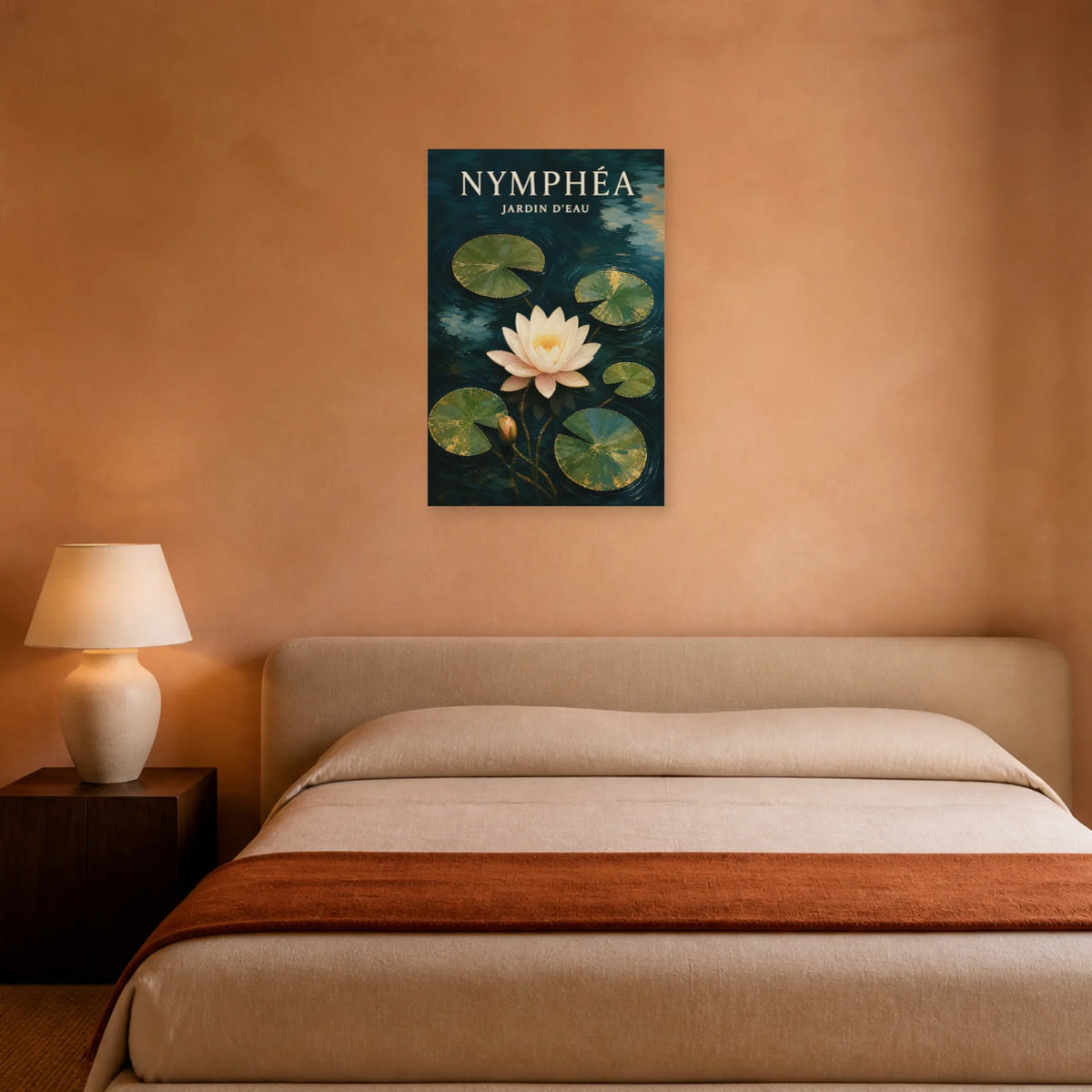 Affiche Nymphéa – Jardin d’Eau dans une chambre - Art Virtuoso