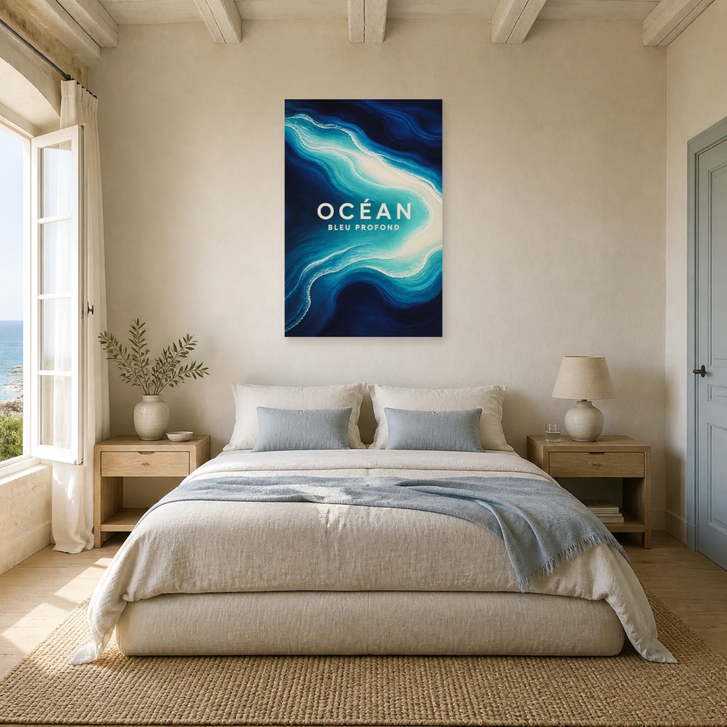 Affiche Océan – Bleu Profond dans une chambre - Art Virtuoso