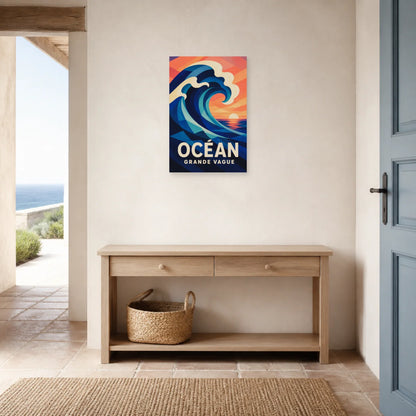 Affiche Océan – Grande Vague dans une entrée ou un couloir - Art Virtuoso