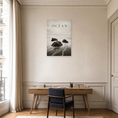 Affiche Océan – Temps Suspendu dans un bureau - Art Virtuoso