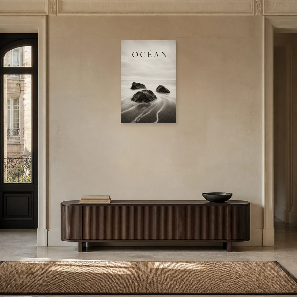Affiche Océan – Temps Suspendu dans une entrée ou un couloir - Art Virtuoso