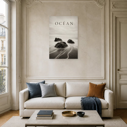 Affiche Océan – Temps Suspendu dans un salon - Art Virtuoso