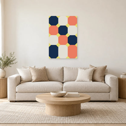 Affiche Octogones - Contrepoints dans un salon - Art Virtuoso