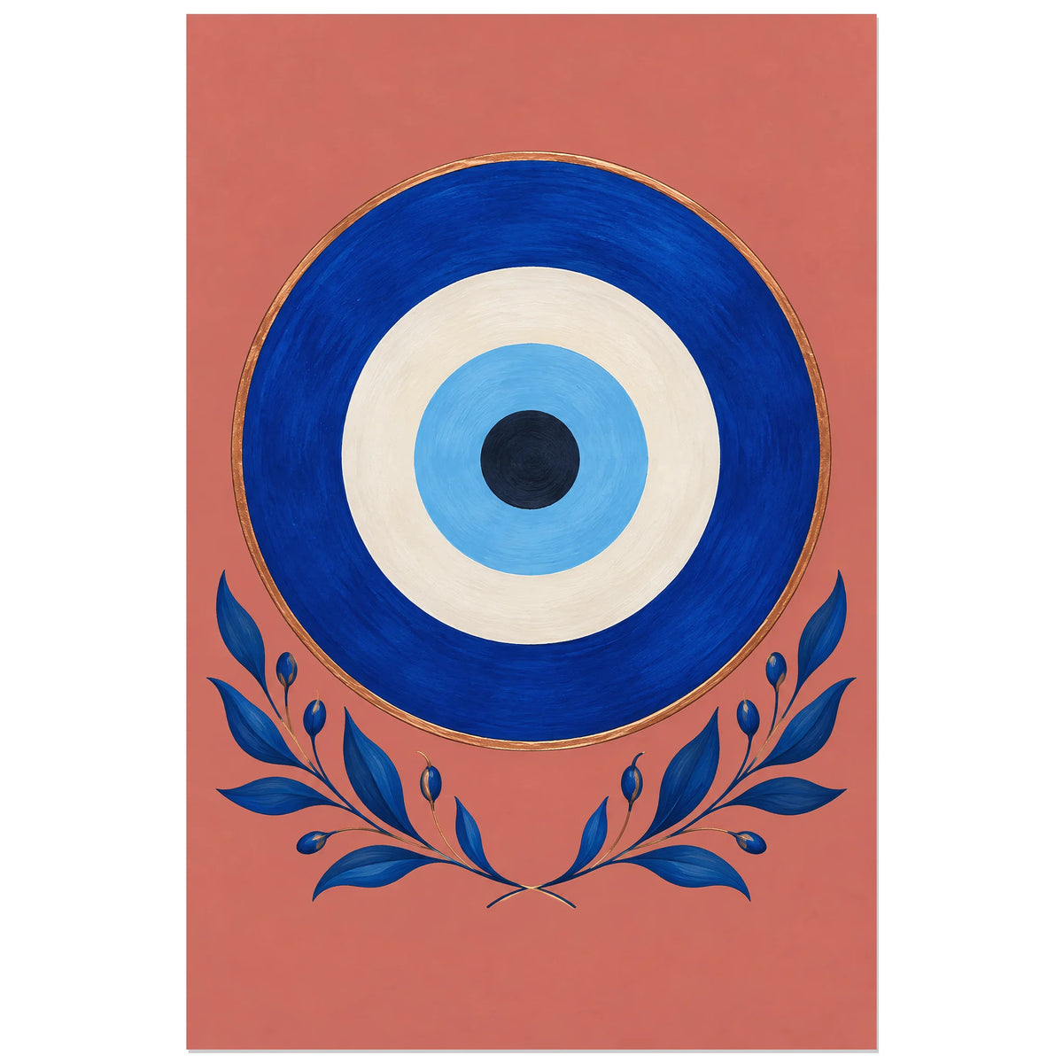 Affiche Œil grec aux cercles concentriques, format 60 × 90 cm