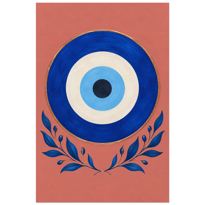 Affiche Œil grec aux cercles concentriques, format 60 × 90 cm