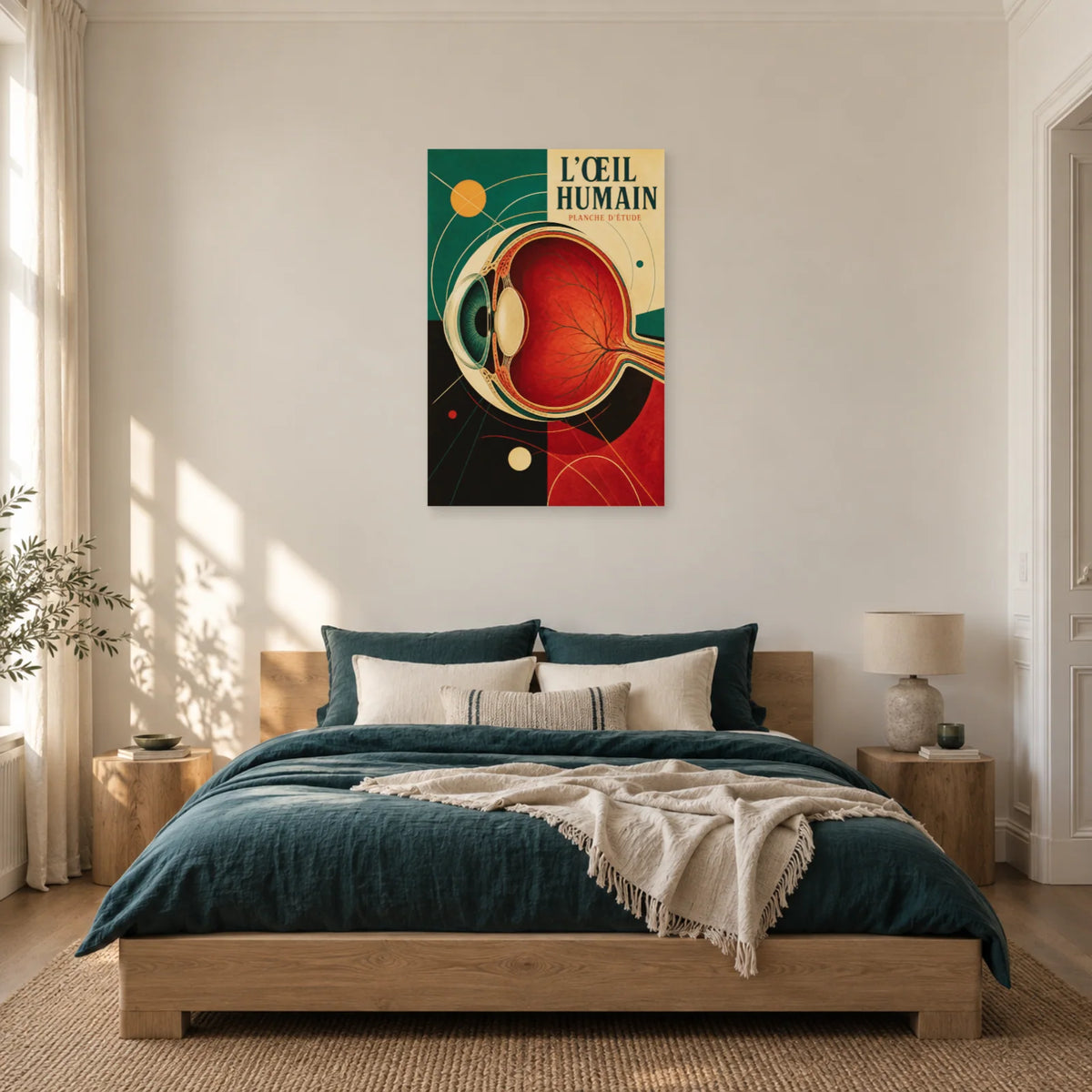 Affiche L'Œil Humain – Planche d'Étude dans une chambre - Art Virtuoso