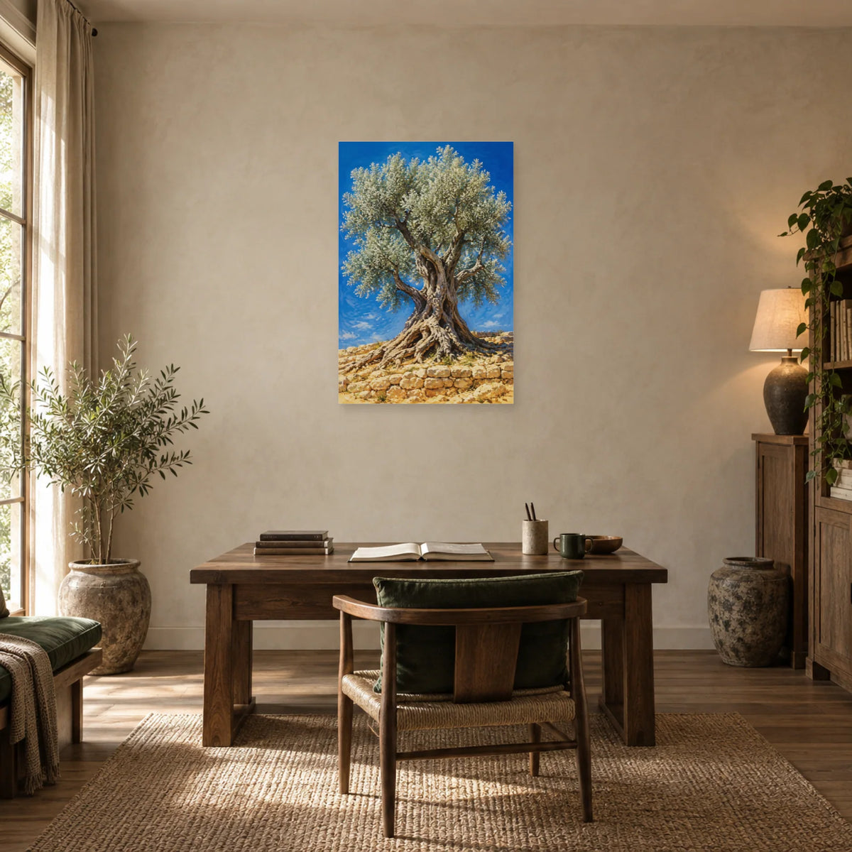 Affiche Olivier ancien – Méditerranée dans un bureau - Art Virtuoso