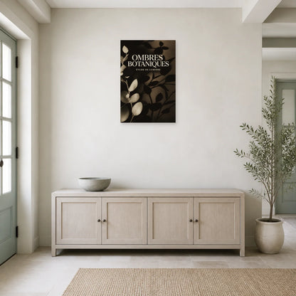 Affiche Ombres Botaniques – Étude de Lumière dans une entrée ou un couloir - Art Virtuoso