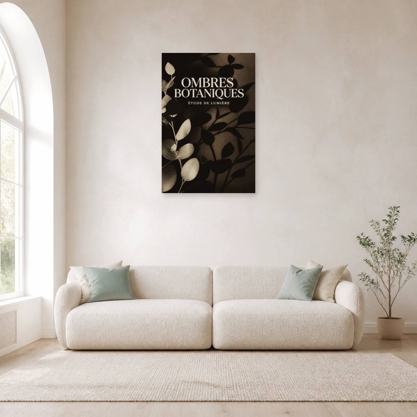Affiche Ombres Botaniques – Étude de Lumière dans un salon - Art Virtuoso