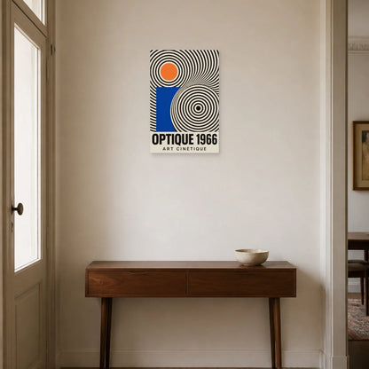 Affiche Optique 1966 – Art Cinétique dans une entrée ou un couloir - Art Virtuoso