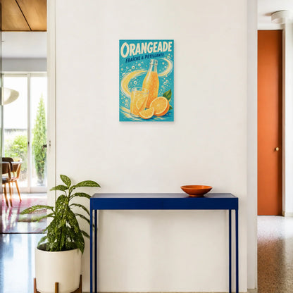 Affiche Orangeade – Fraîche & Pétillante dans une entrée ou un couloir - Art Virtuoso