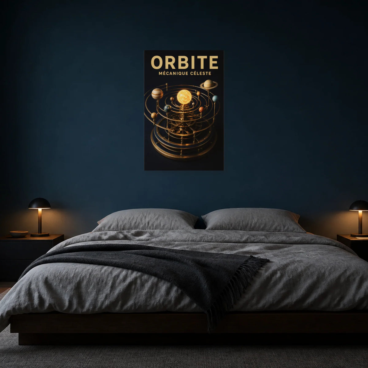 Affiche Orbite – Mécanique Céleste dans une chambre - Art Virtuoso
