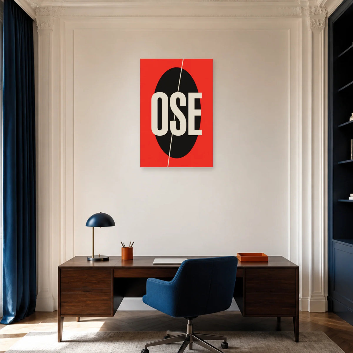 Affiche Ose – Audace minimaliste dans un bureau - Art Virtuoso