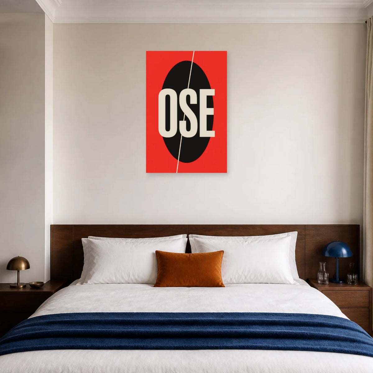 Affiche Ose – Audace minimaliste dans une chambre - Art Virtuoso