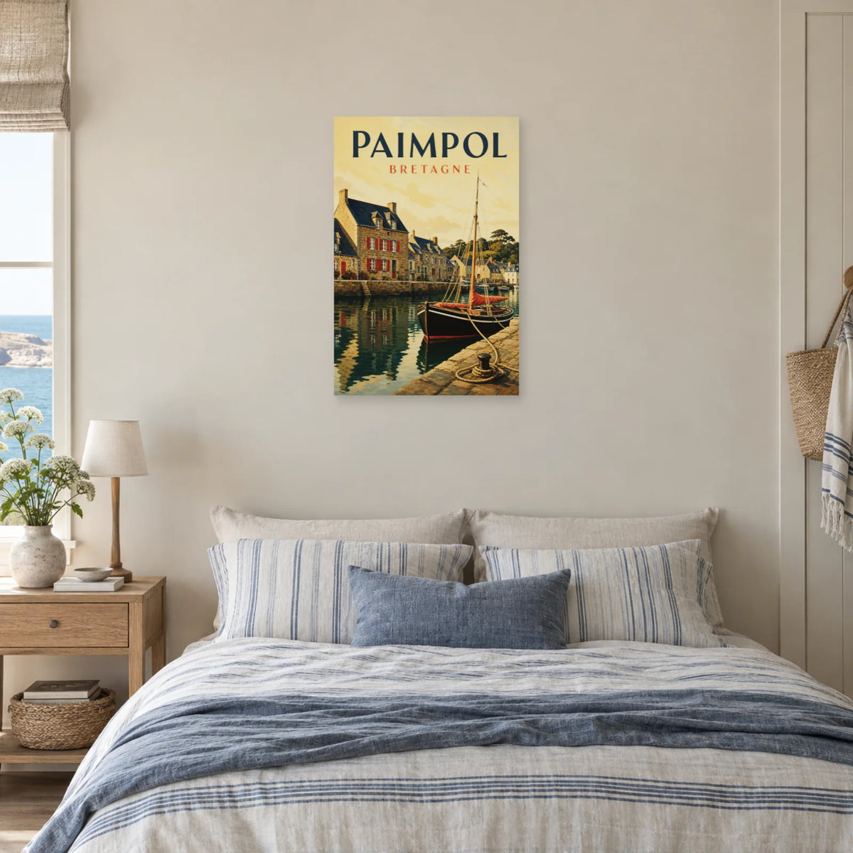 Affiche Paimpol - Le port dans une chambre - Art Virtuoso