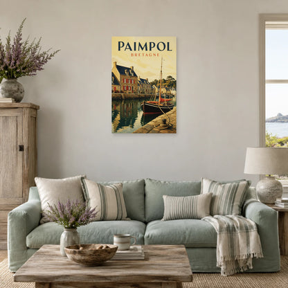 Affiche Paimpol - Le port dans un salon - Art Virtuoso