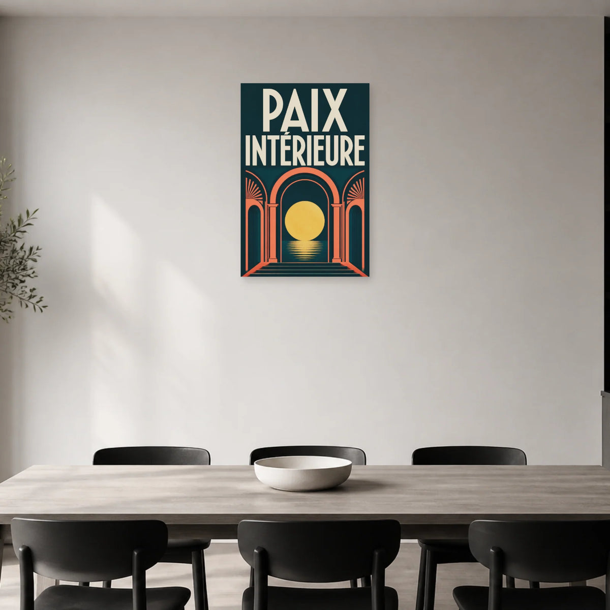 Affiche Paix intérieure – Arche solaire dans une salle à manger - Art Virtuoso