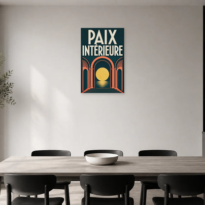 Affiche Paix intérieure – Arche solaire dans une salle à manger - Art Virtuoso