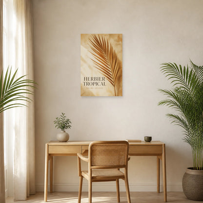 Affiche Palme séchée – Esprit herbier dans un bureau - Art Virtuoso