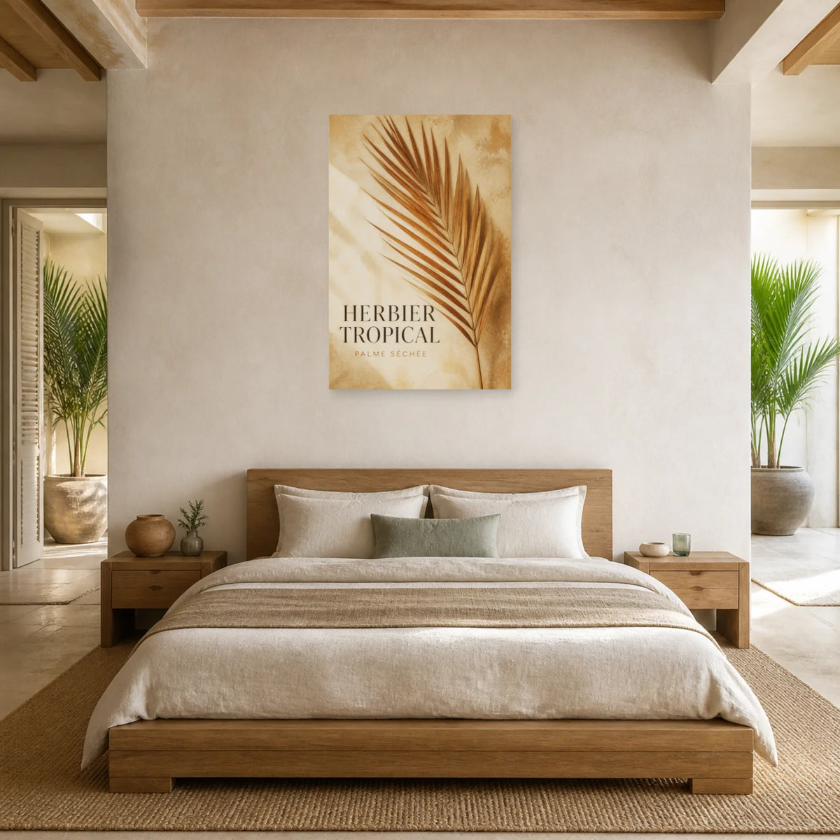 Affiche Palme séchée – Esprit herbier dans une chambre - Art Virtuoso
