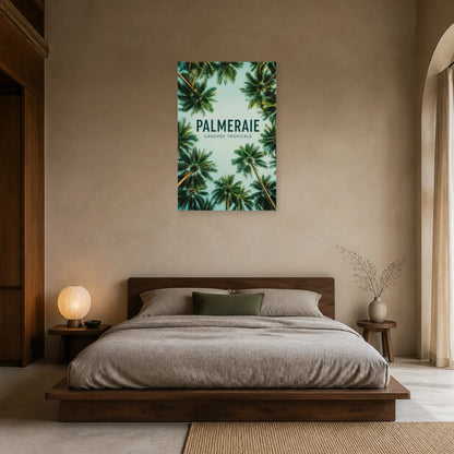 Affiche Palmeraie – Canopée tropicale dans une chambre - Art Virtuoso