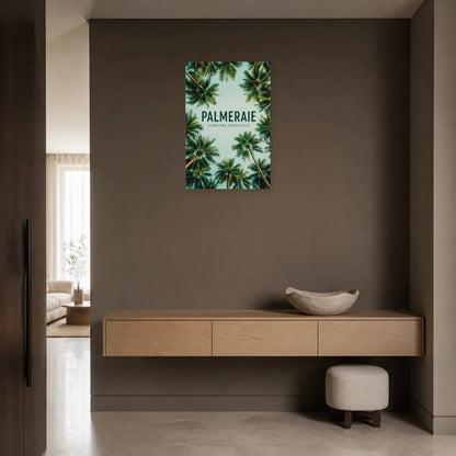 Affiche Palmeraie – Canopée tropicale dans une entrée ou un couloir - Art Virtuoso