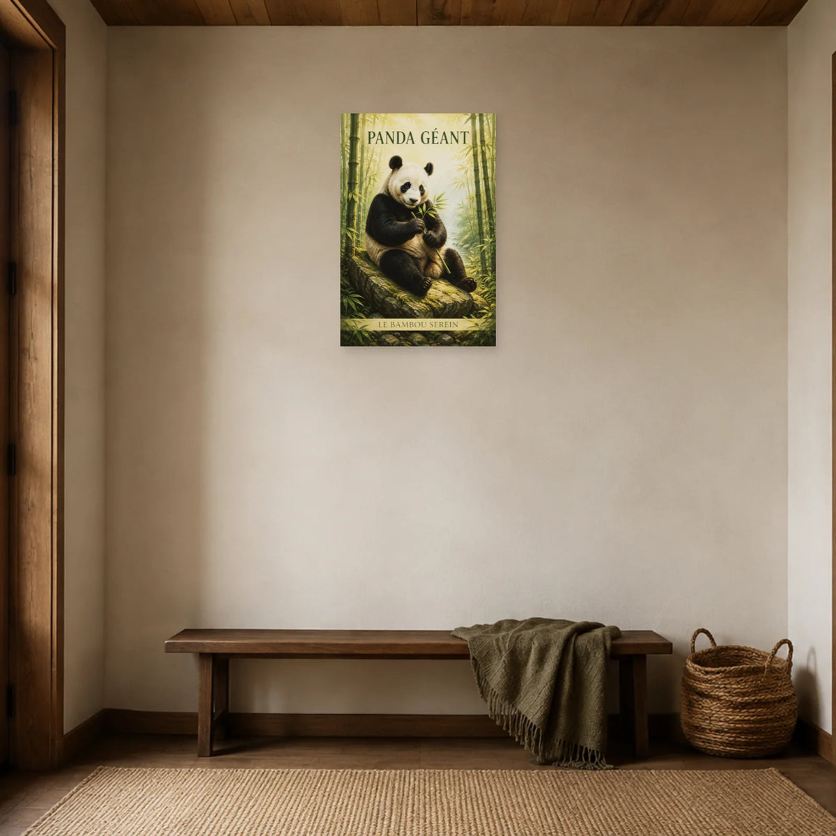 Affiche Panda géant, le bambou serein dans une entrée ou un couloir - Art Virtuoso