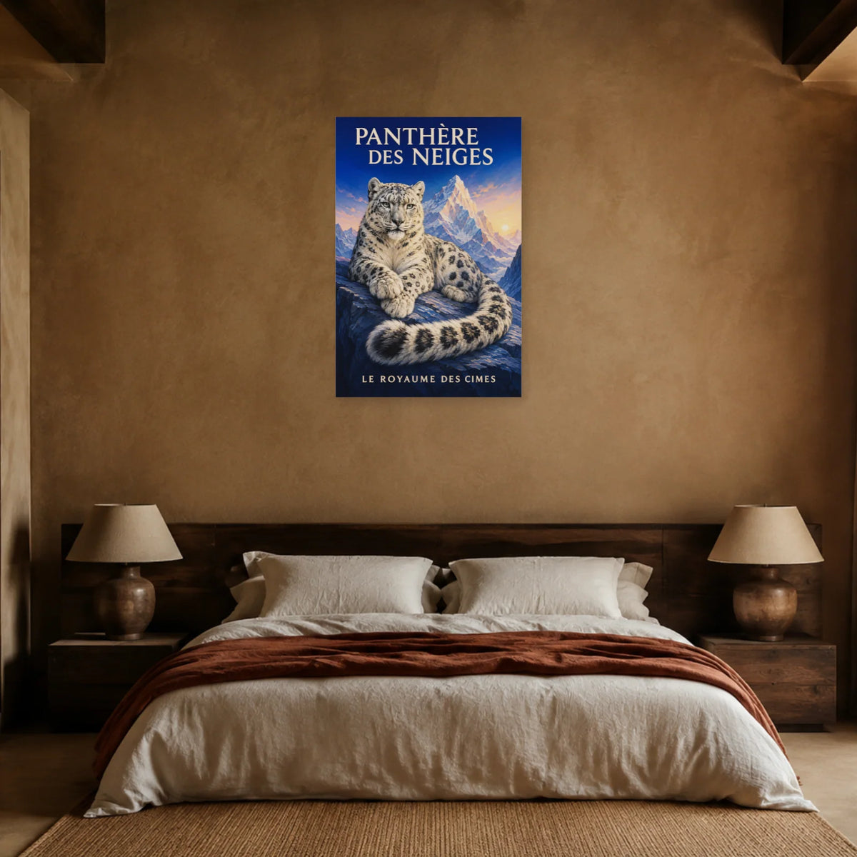 Affiche Panthère des neiges, le royaume des cimes dans une chambre - Art Virtuoso