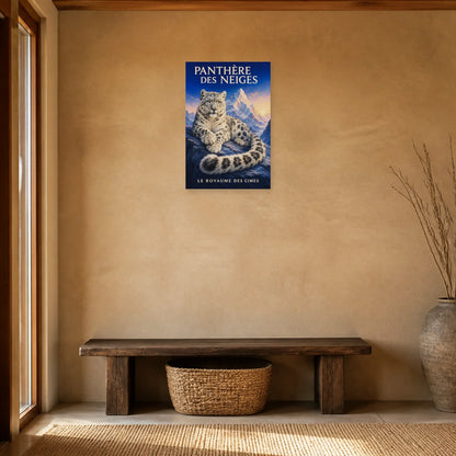 Affiche Panthère des neiges, le royaume des cimes dans une entrée ou un couloir - Art Virtuoso