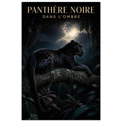Affiche Panthère Noire – Dans l'Ombre, illustration éditoriale verticale, format 60 × 90 cm