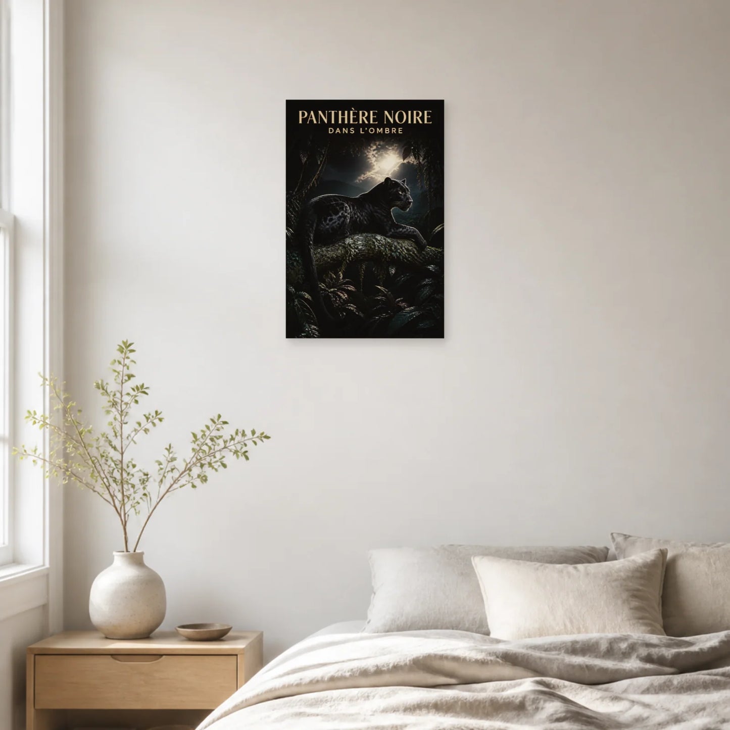 Affiche Panthère Noire – Dans l’Ombre dans une chambre - Art Virtuoso
