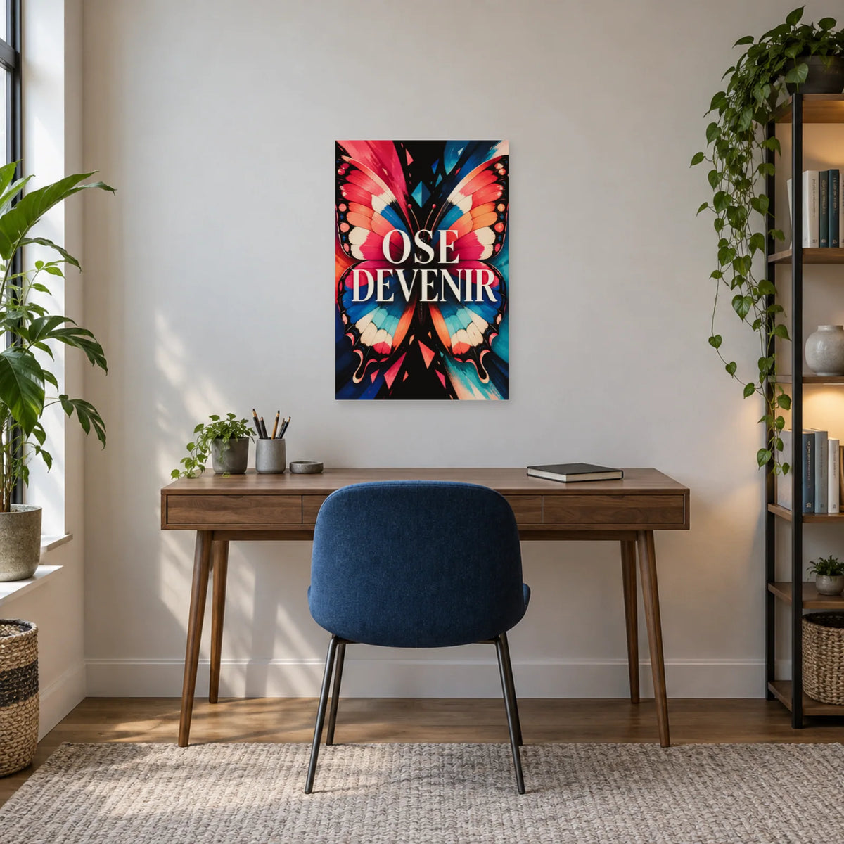 Affiche papillon – Ose devenir dans un bureau - Art Virtuoso