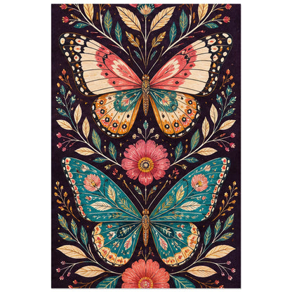 Jardin bohème symétrique aux ailes ornées, 40 × 60 cm