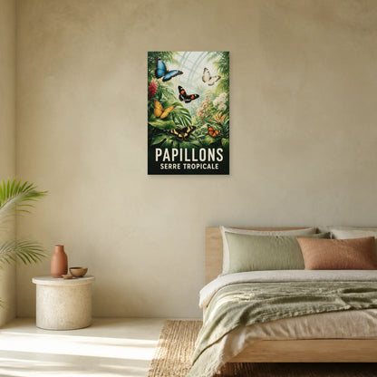 Affiche Papillons – Serre tropicale dans une chambre - Art Virtuoso