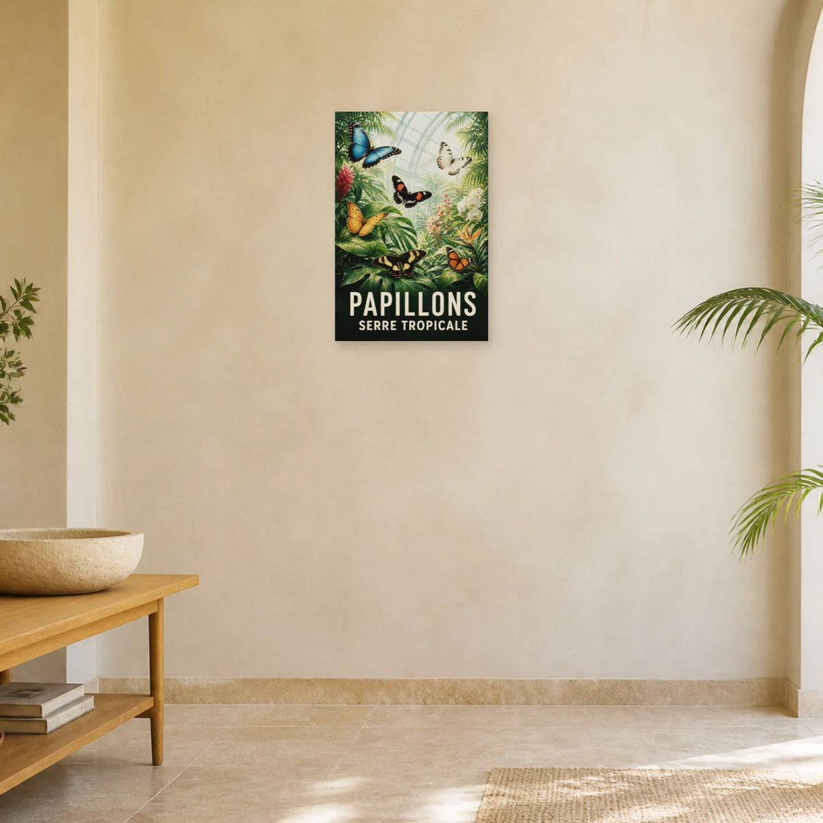 Affiche Papillons – Serre tropicale dans une entrée ou un couloir - Art Virtuoso